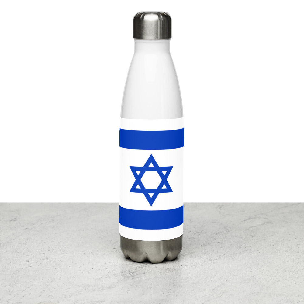 National Flag Water Bottles - Collection 2 Israel water-bottle-white
