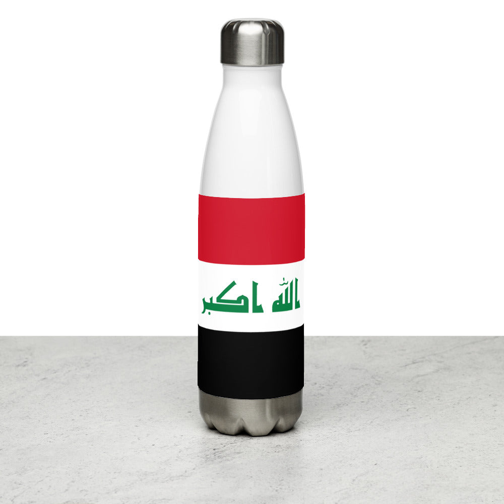 National Flag Water Bottles - Collection 2 Iraq water-bottle-white