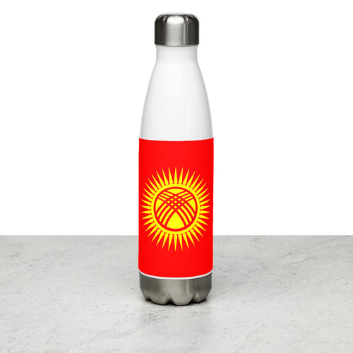 National Flag Water Bottles - Collection 2 Kyrgyzstan / 17 oz / White