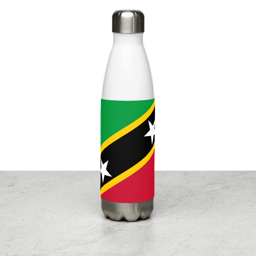 National Flag Water Bottles - Collection 2 St. Kitts & Nevis water-bottle-white