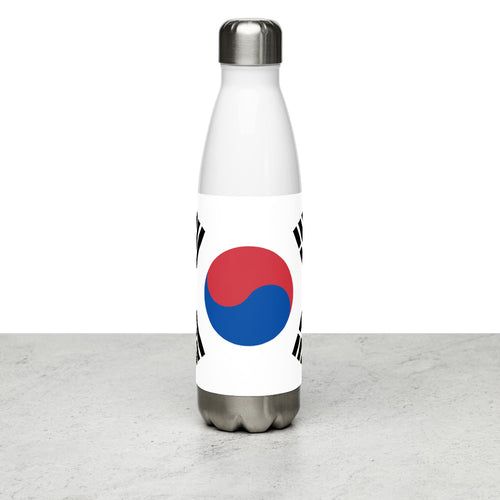 National Flag Water Bottles - Collection 2 South Korea / 17 oz / White