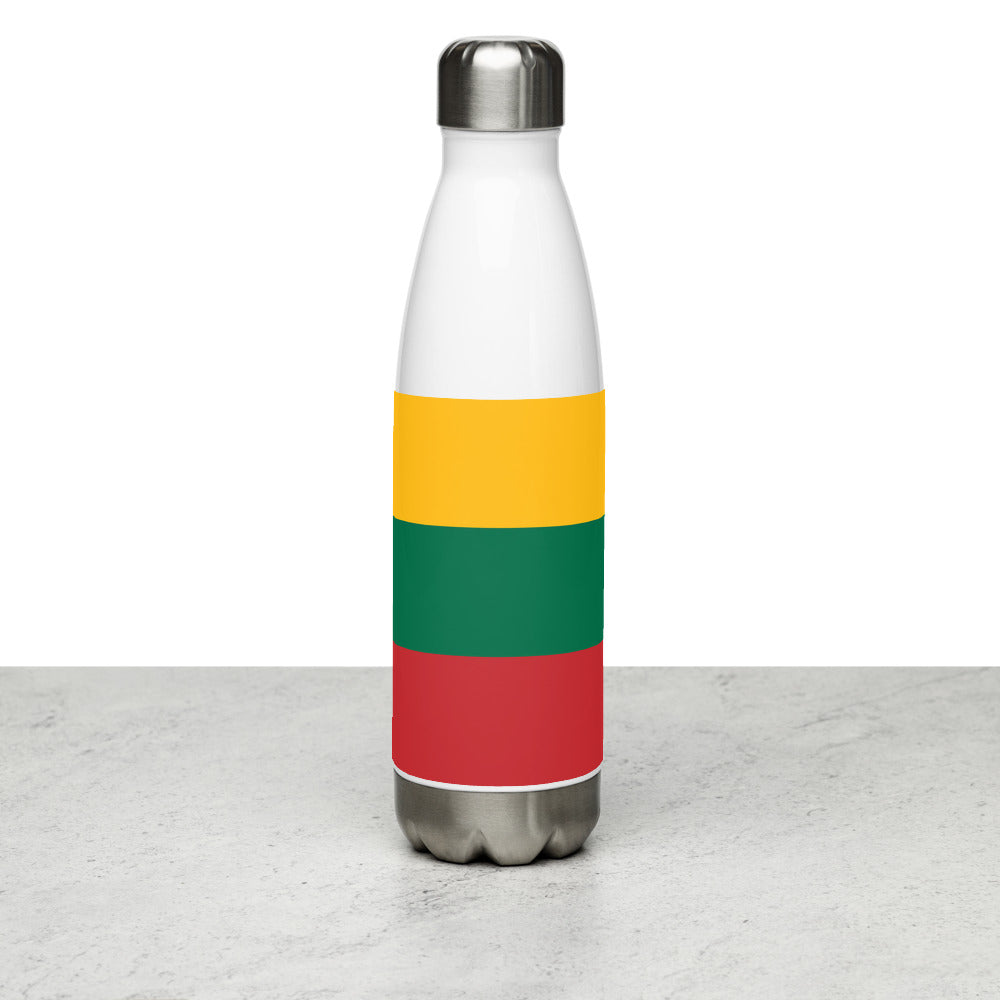 National Flag Water Bottles - Collection 3 Lithuania water-bottle-white
