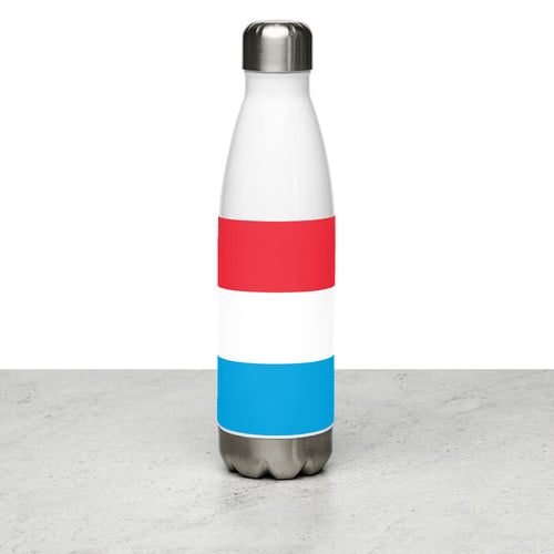 National Flag Water Bottles - Collection 3 Luxembourg / 17 oz / White