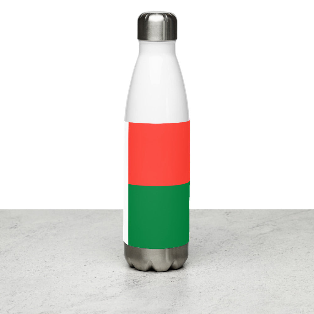 National Flag Water Bottles - Collection 3 Madagascar water-bottle-white