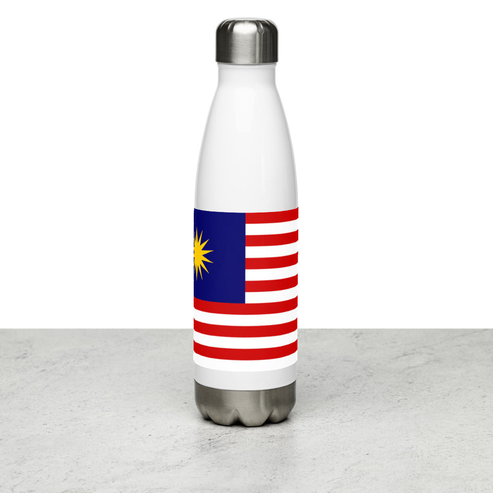National Flag Water Bottles - Collection 3 Malaysia water-bottle-white