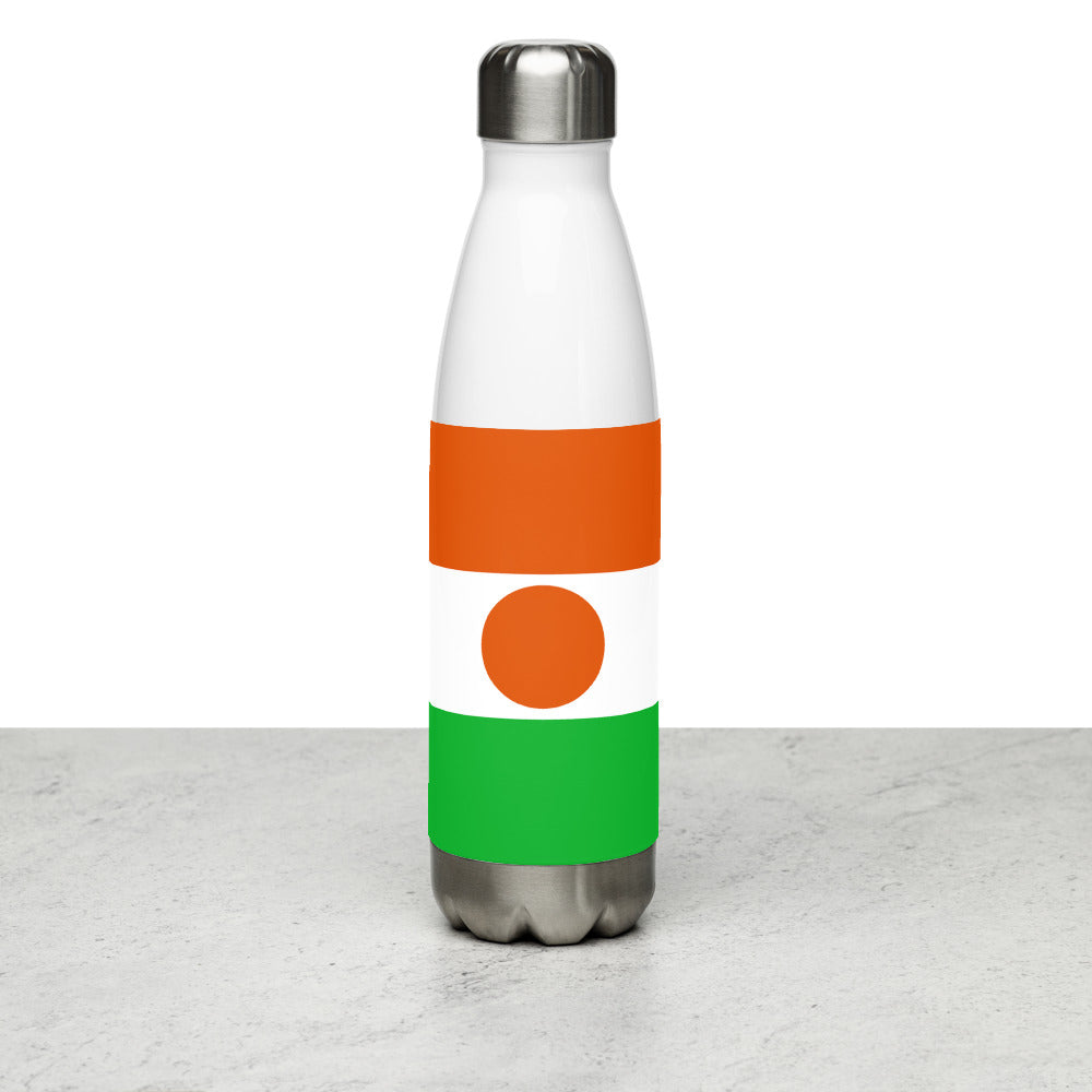 National Flag Water Bottles - Collection 3 Niger water-bottle-white