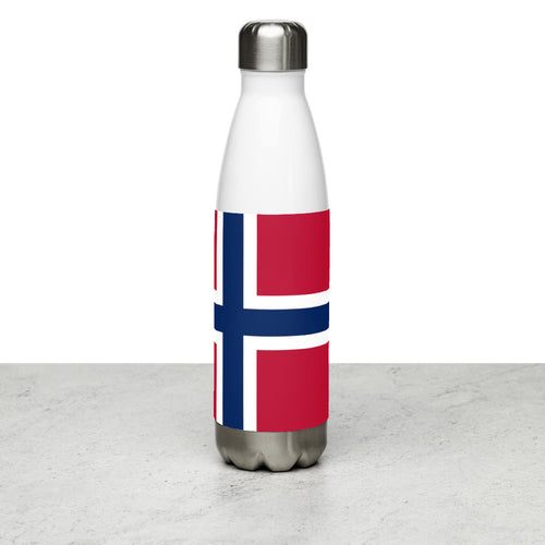 National Flag Water Bottles - Collection 3 Norway / 17 oz / White