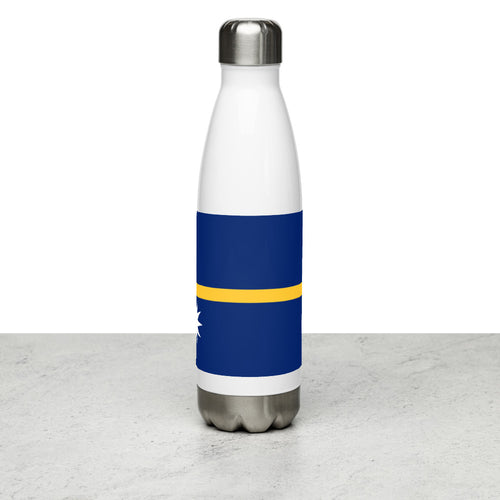 National Flag Water Bottles - Collection 3 Nauru / 17 oz / White