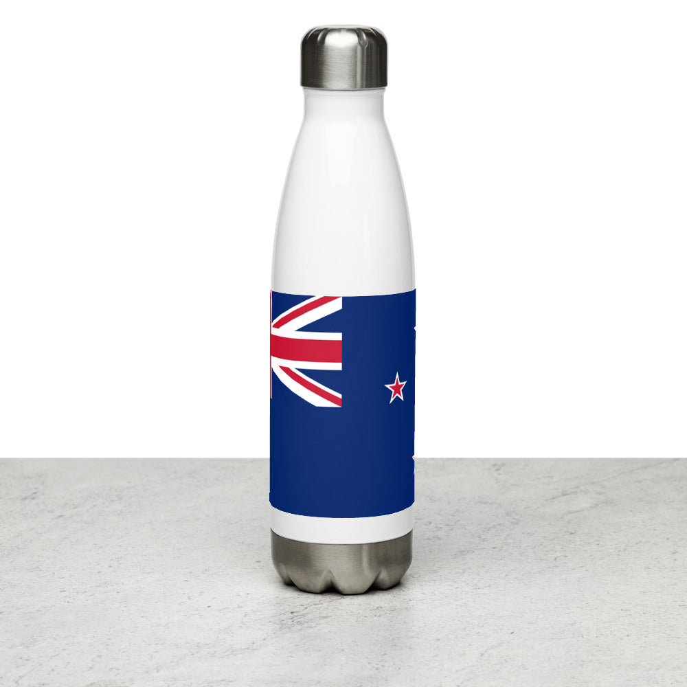 National Flag Water Bottles - Collection 3 New Zealand water-bottle-white