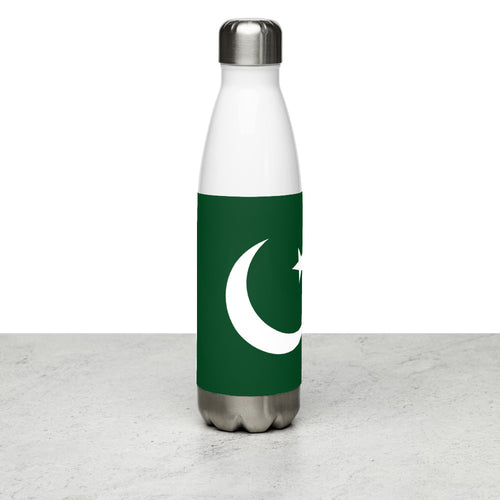 National Flag Water Bottles - Collection 3 Pakistan / 17 oz / White