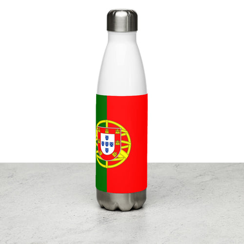 National Flag Water Bottles - Collection 3 Portugal / 17 oz / White