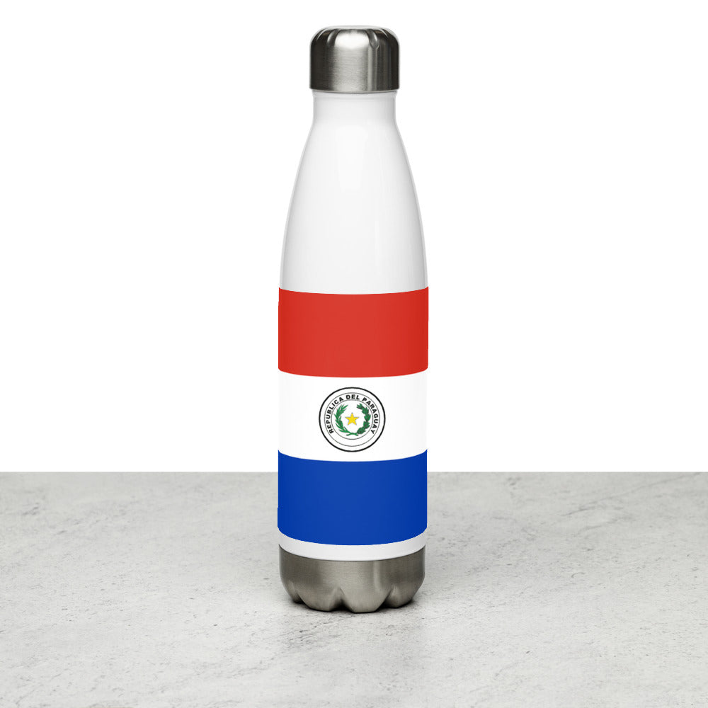 National Flag Water Bottles - Collection 3 Paraguay water-bottle-white