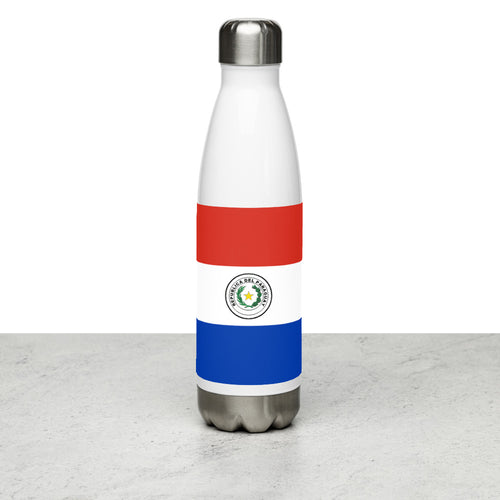 National Flag Water Bottles - Collection 3 Paraguay / 17 oz / White