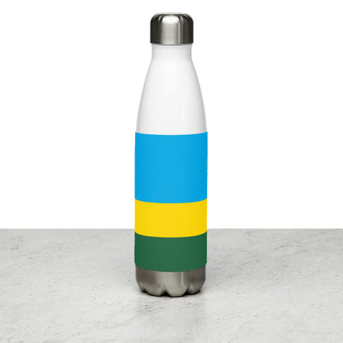 National Flag Water Bottles - Collection 3 Rwanda / 17 oz / White