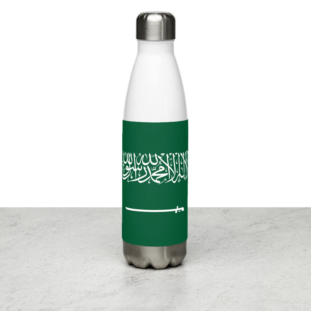 National Flag Water Bottles - Collection 3 Saudi Arabia water-bottle-white
