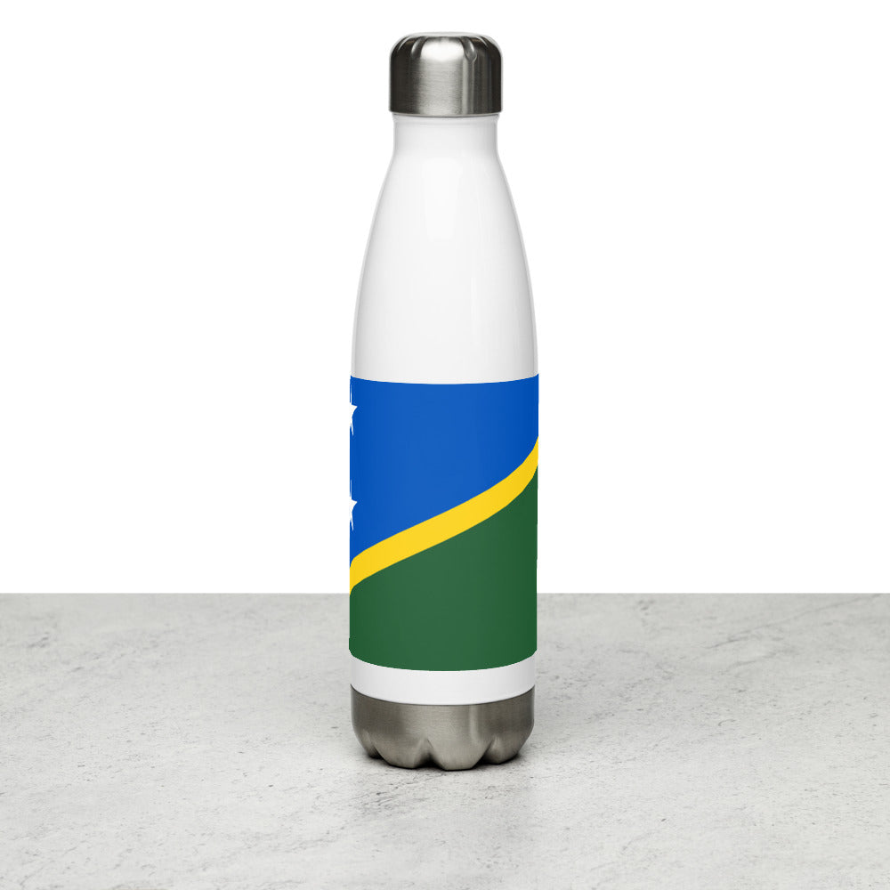 National Flag Water Bottles - Collection 4 Solomon Islands water-bottle-white