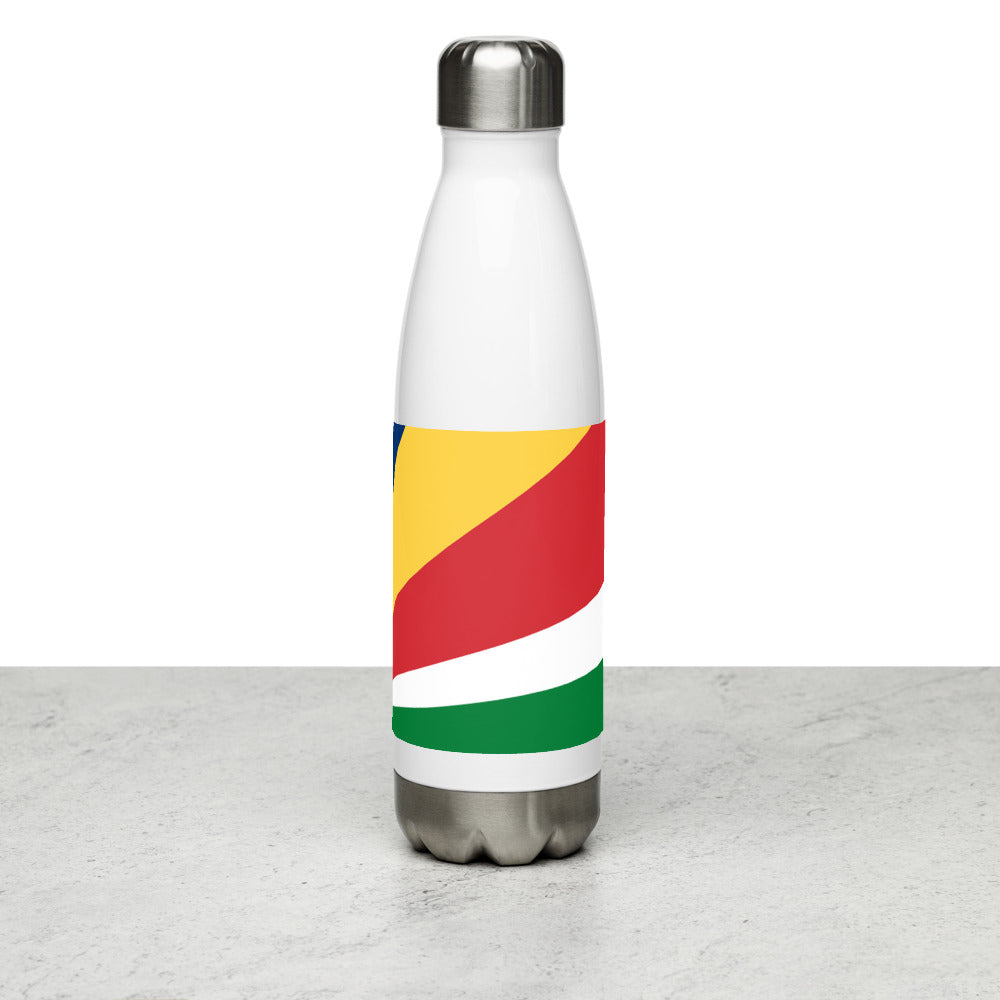 National Flag Water Bottles - Collection 4 Seychelles water-bottle-white
