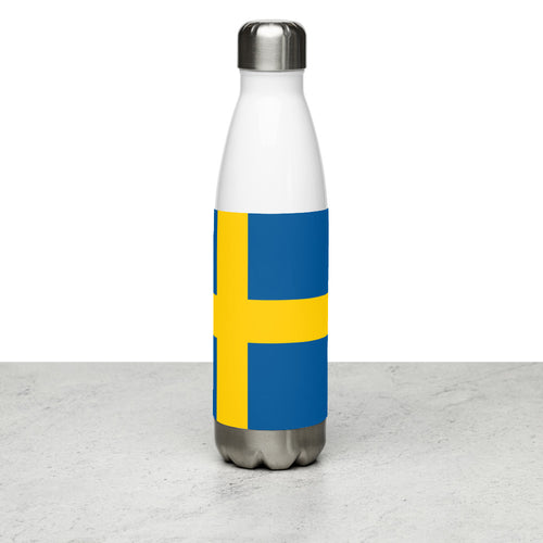 National Flag Water Bottles - Collection 4 Sweden / 17 oz / White
