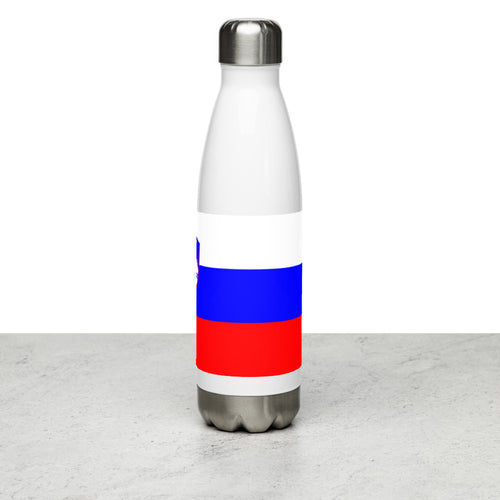 National Flag Water Bottles - Collection 4 Slovenia / 17 oz / White