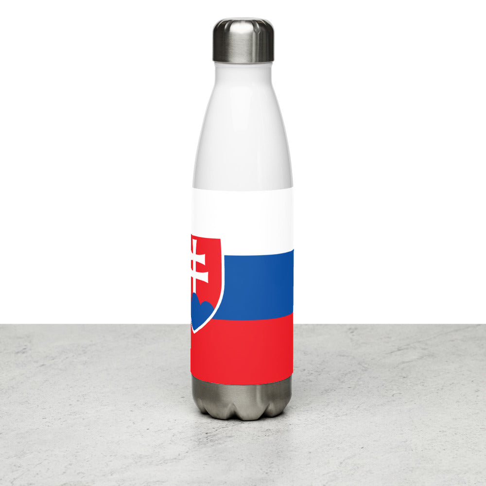 National Flag Water Bottles - Collection 4 Slovakia water-bottle-white