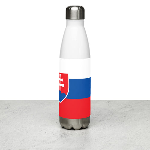 National Flag Water Bottles - Collection 4 Slovakia / 17 oz / White