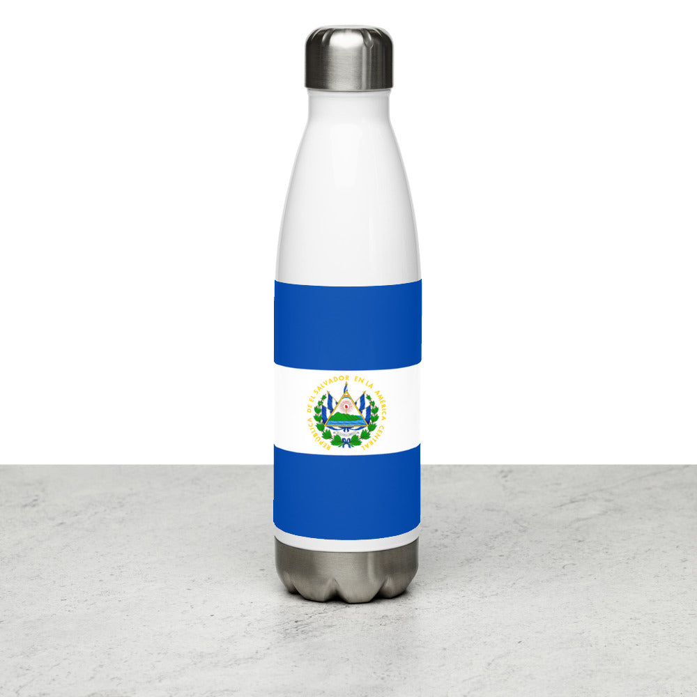 National Flag Water Bottles - Collection 4 El Salvador water-bottle-white