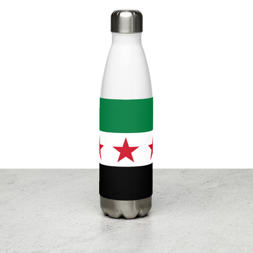 National Flag Water Bottles - Collection 4 Syria / 17 oz / White