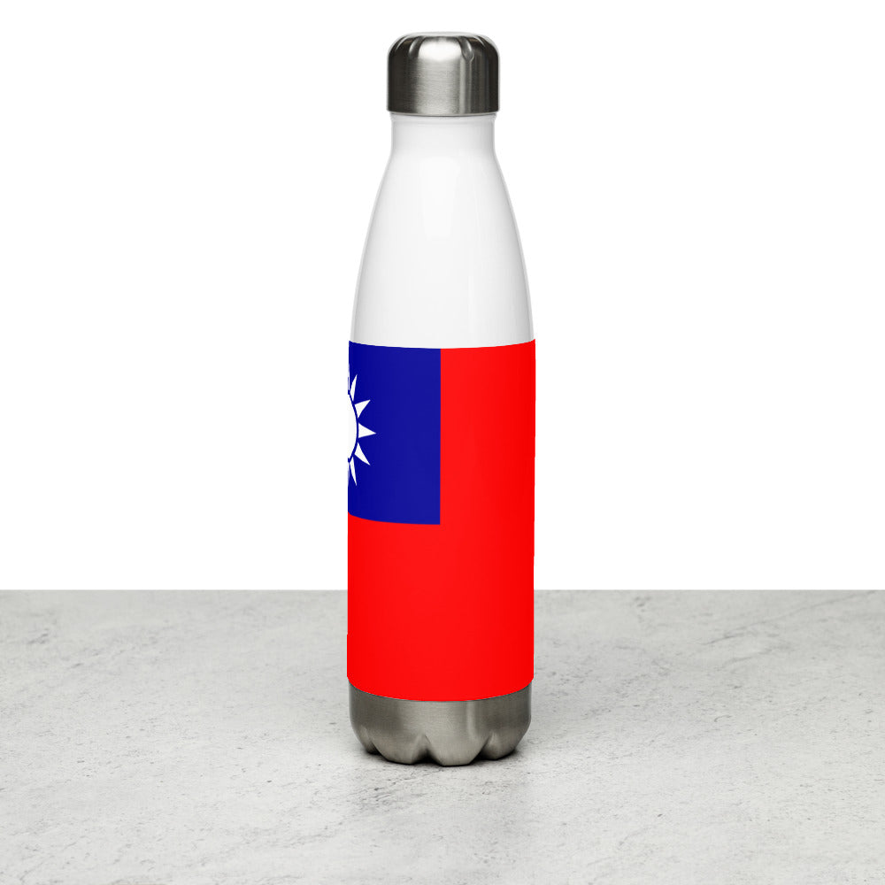 National Flag Water Bottles - Collection 4 Taiwan water-bottle-white