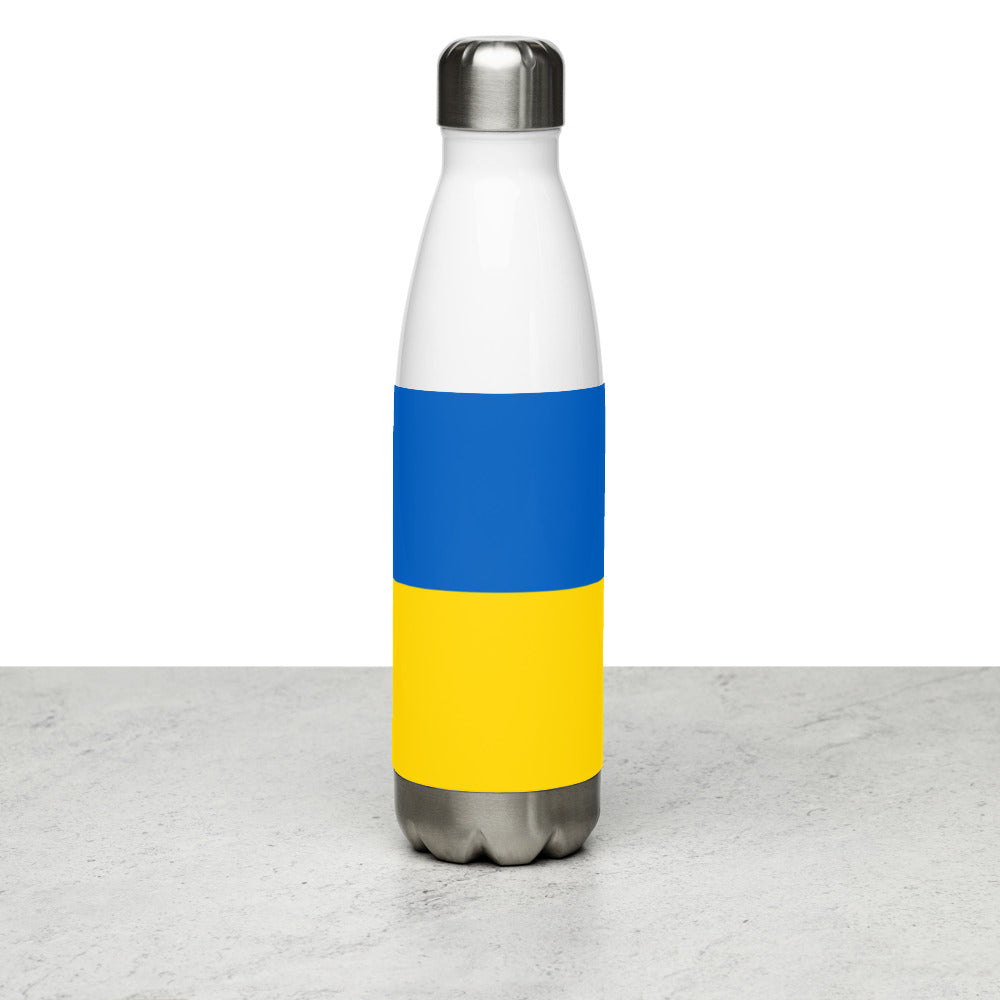 National Flag Water Bottles - Collection 4 Ukraine water-bottle-white
