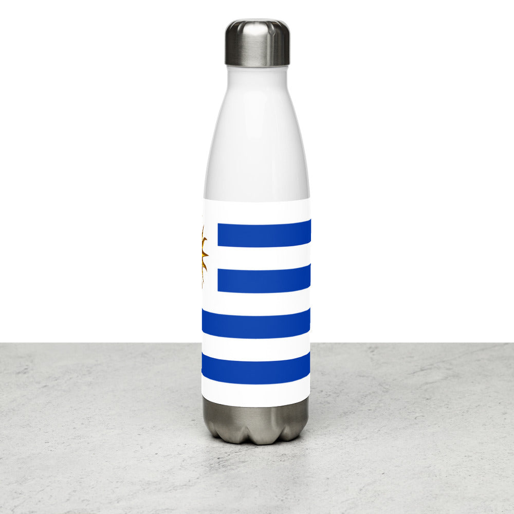 National Flag Water Bottles - Collection 4 Uruguay water-bottle-white