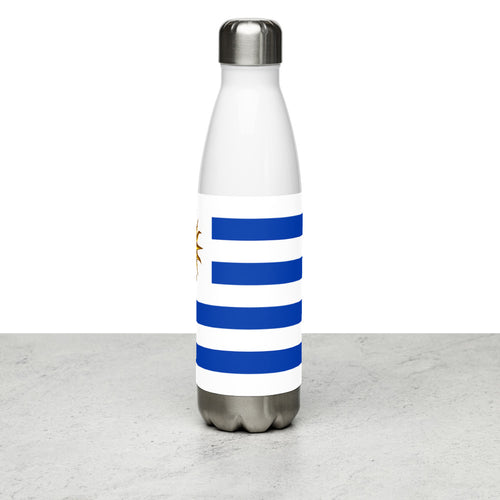 National Flag Water Bottles - Collection 4 Uruguay / 17 oz / White