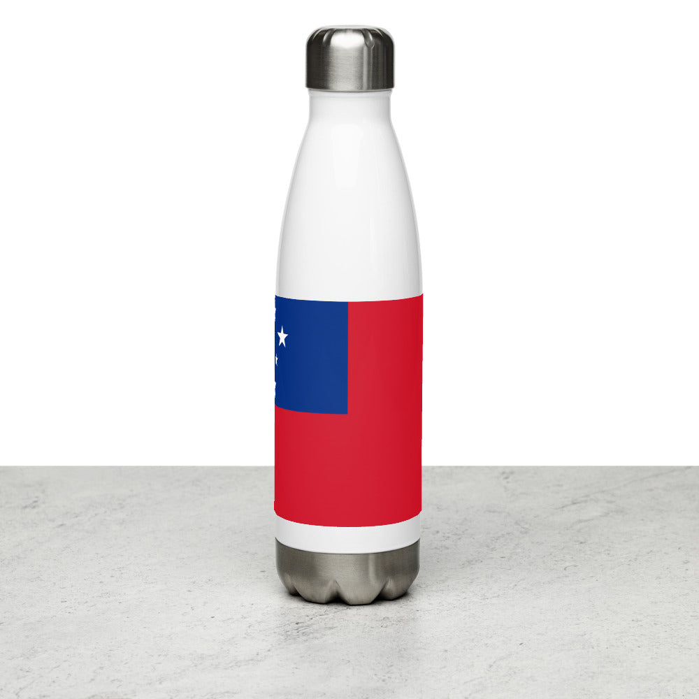 National Flag Water Bottles - Collection 4 Samoa water-bottle-white
