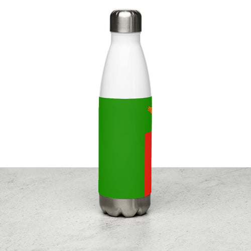 National Flag Water Bottles - Collection 4 Zambia / 17 oz / White