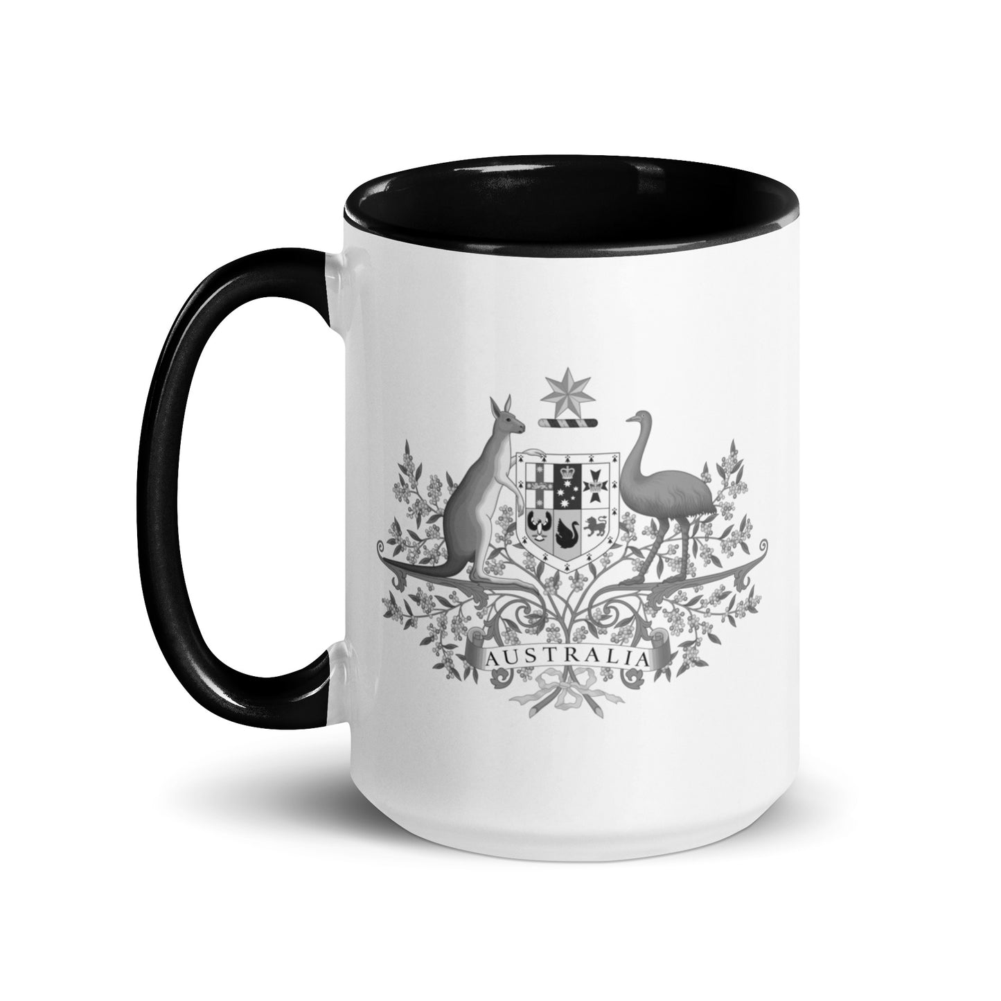 Sleek Aussie Crest Mug: Understated Elegance