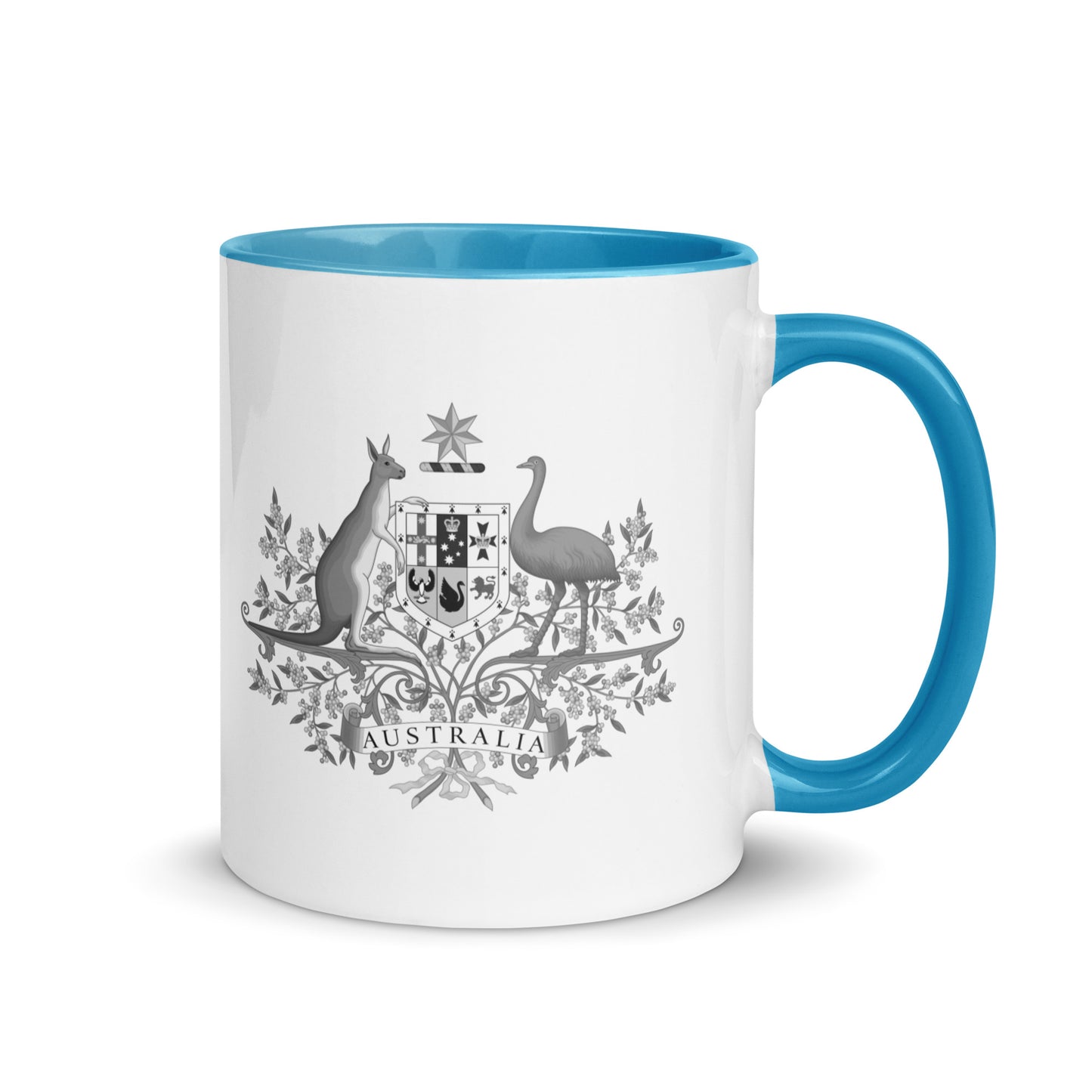 Sleek Aussie Crest Mug: Understated Elegance