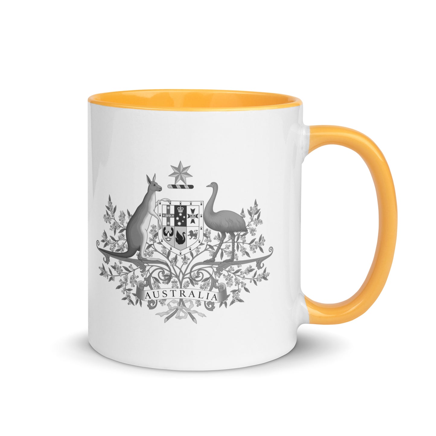 Sleek Aussie Crest Mug: Understated Elegance