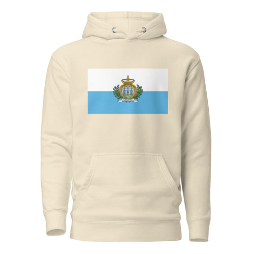 National Flag Hoodies - Collection 14 San Marino / L / Bone