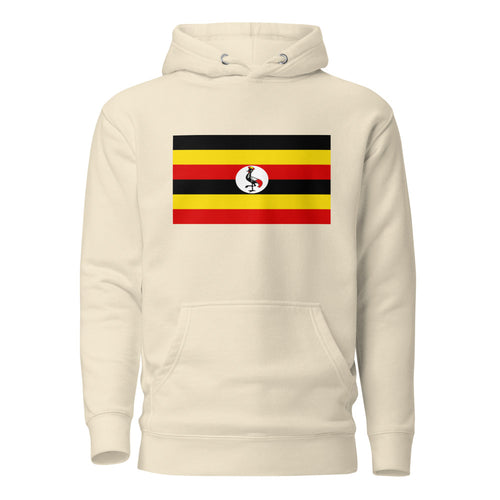 National Flag Hoodies - Collection 15 Uganda / L / Bone