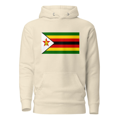 National Flag Hoodies - Collection 17 Zimbabwe / L / Bone