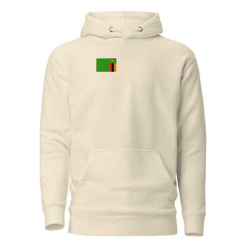 National Flag Hoodies - Collection 16 Zambia / M / Bone