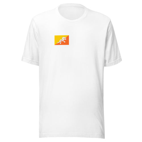 National Flag Shirts - Collection 5 Bhutan / S / White