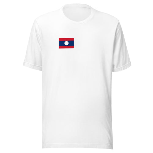 National Flag Shirts - Collection 19 Laos / S / White