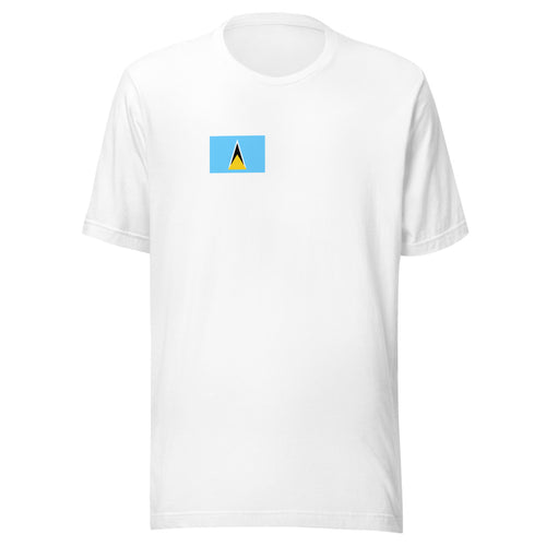 National Flag Shirts - Collection 20 Saint Lucia / S / White