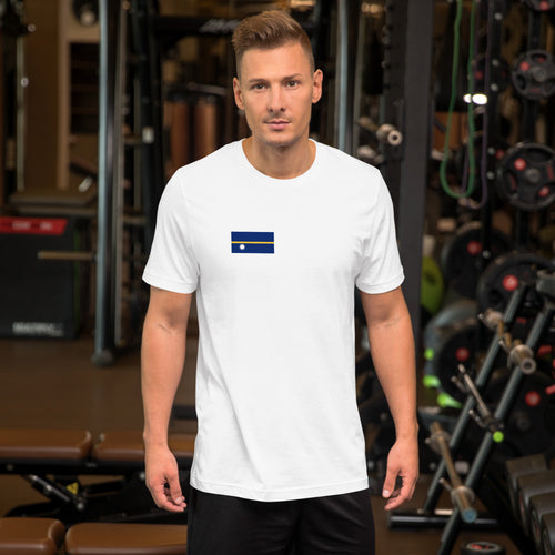 National Flag Shirts - Collection 27 Nauru / S / White