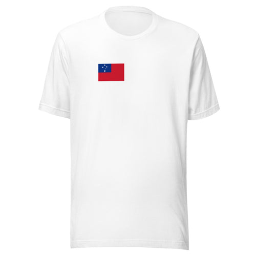 National Flag Shirts - Collection 38 Samoa / S / White